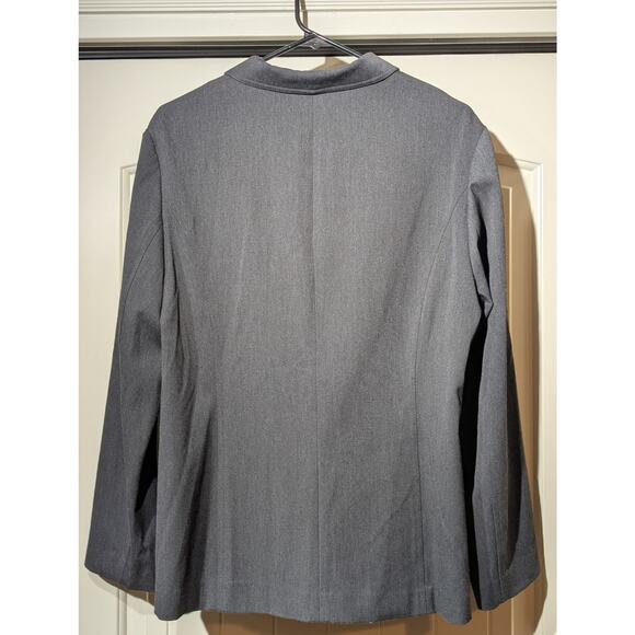 VTG Talbots Gray Stretch Wool Full Zip Front Unlined Jacket Womens Plus Size 12W - Picture 2 of 9